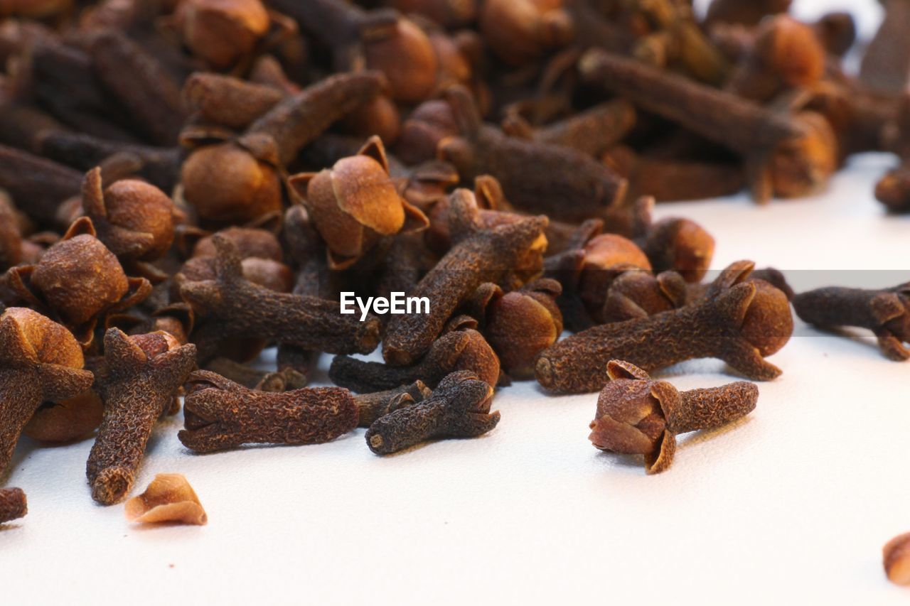 Close-up of cloves on table