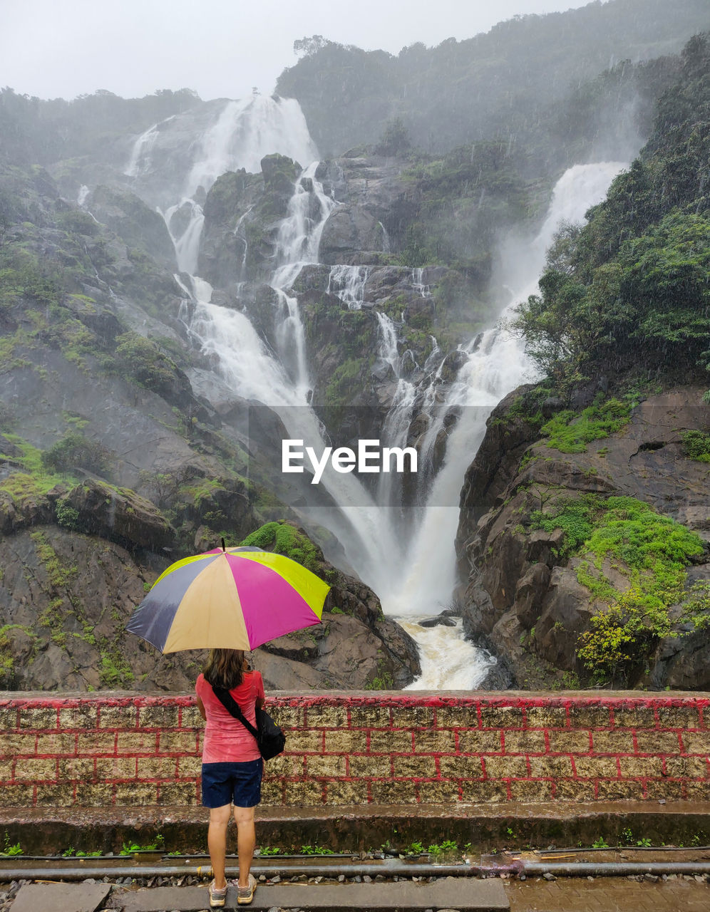 Scenic view of dudhsagar waterfall