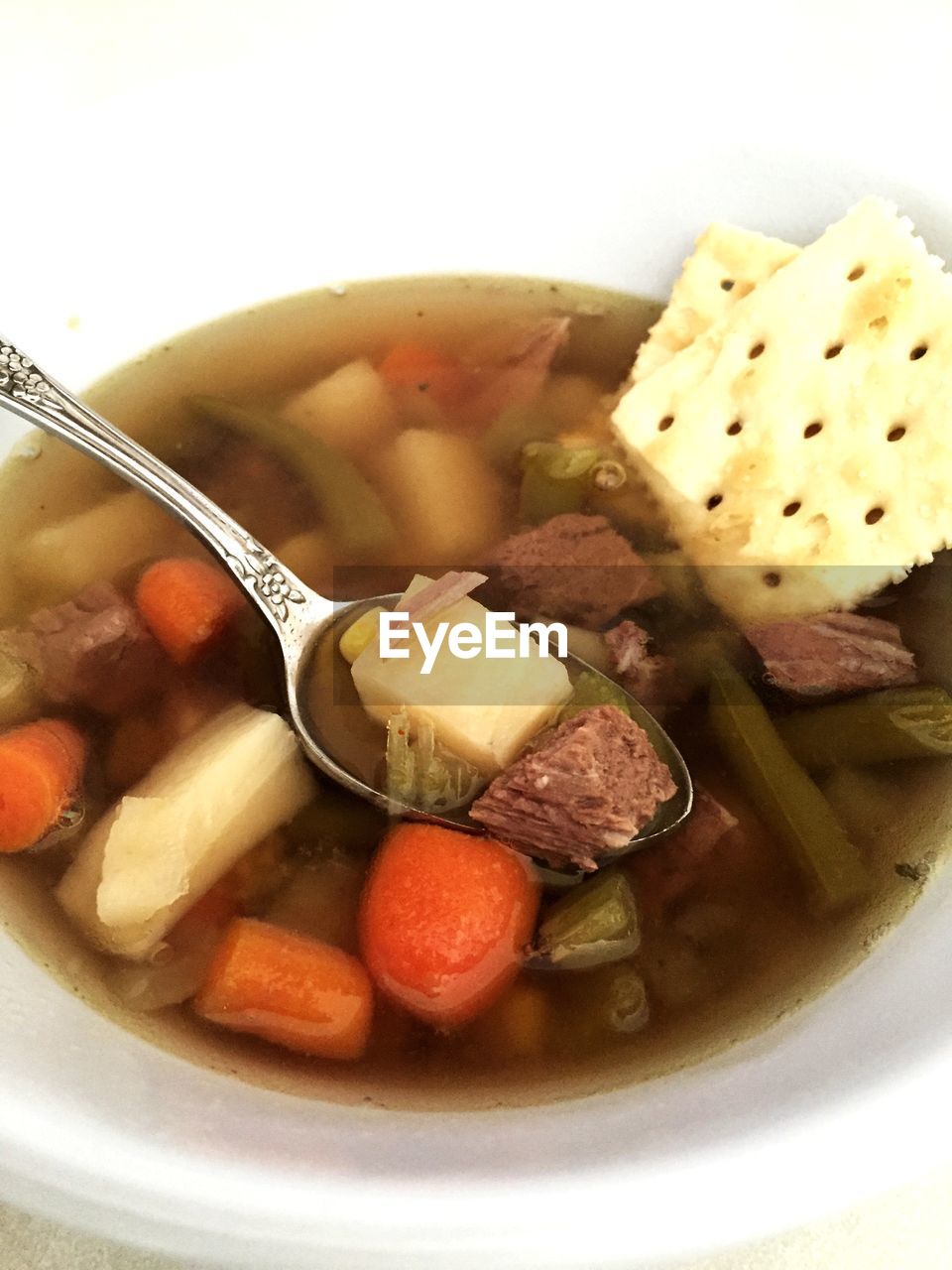 Close-up of vegetable stew served in bowl