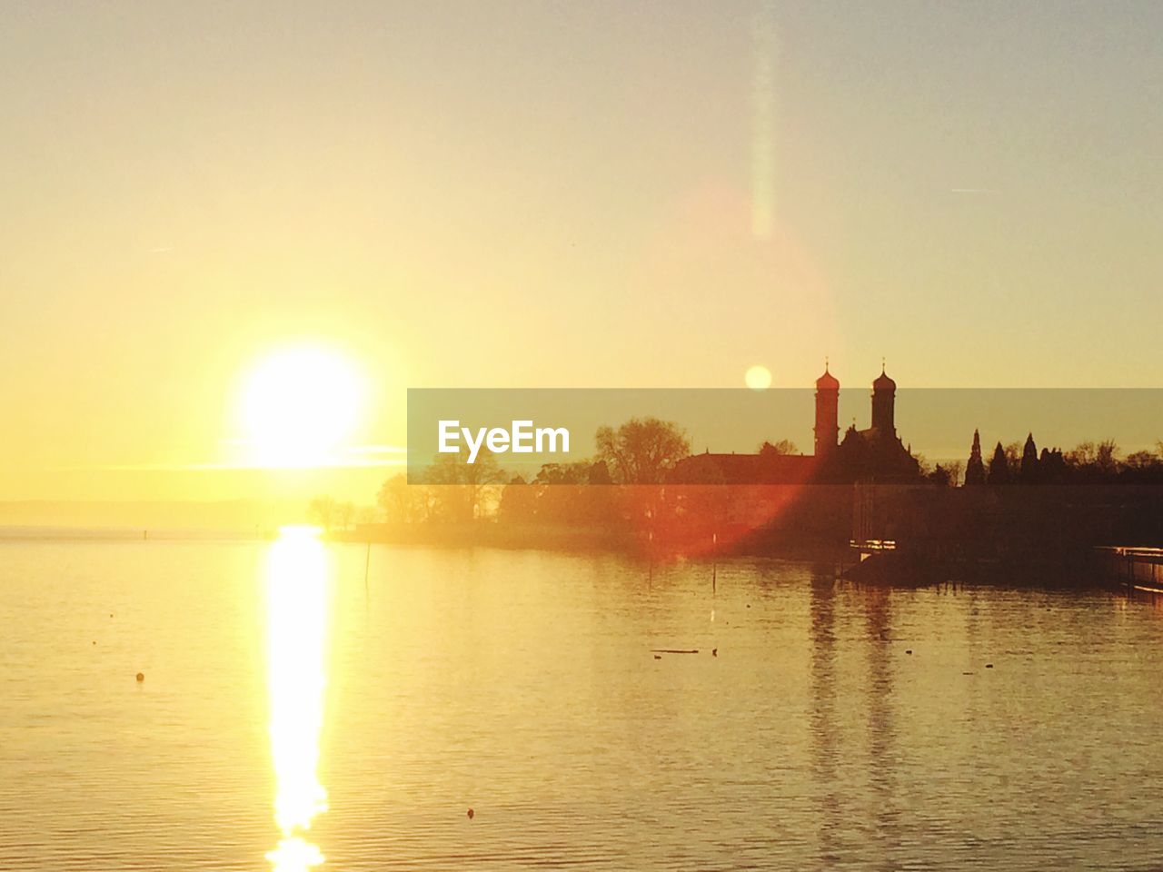 Lake at sunset