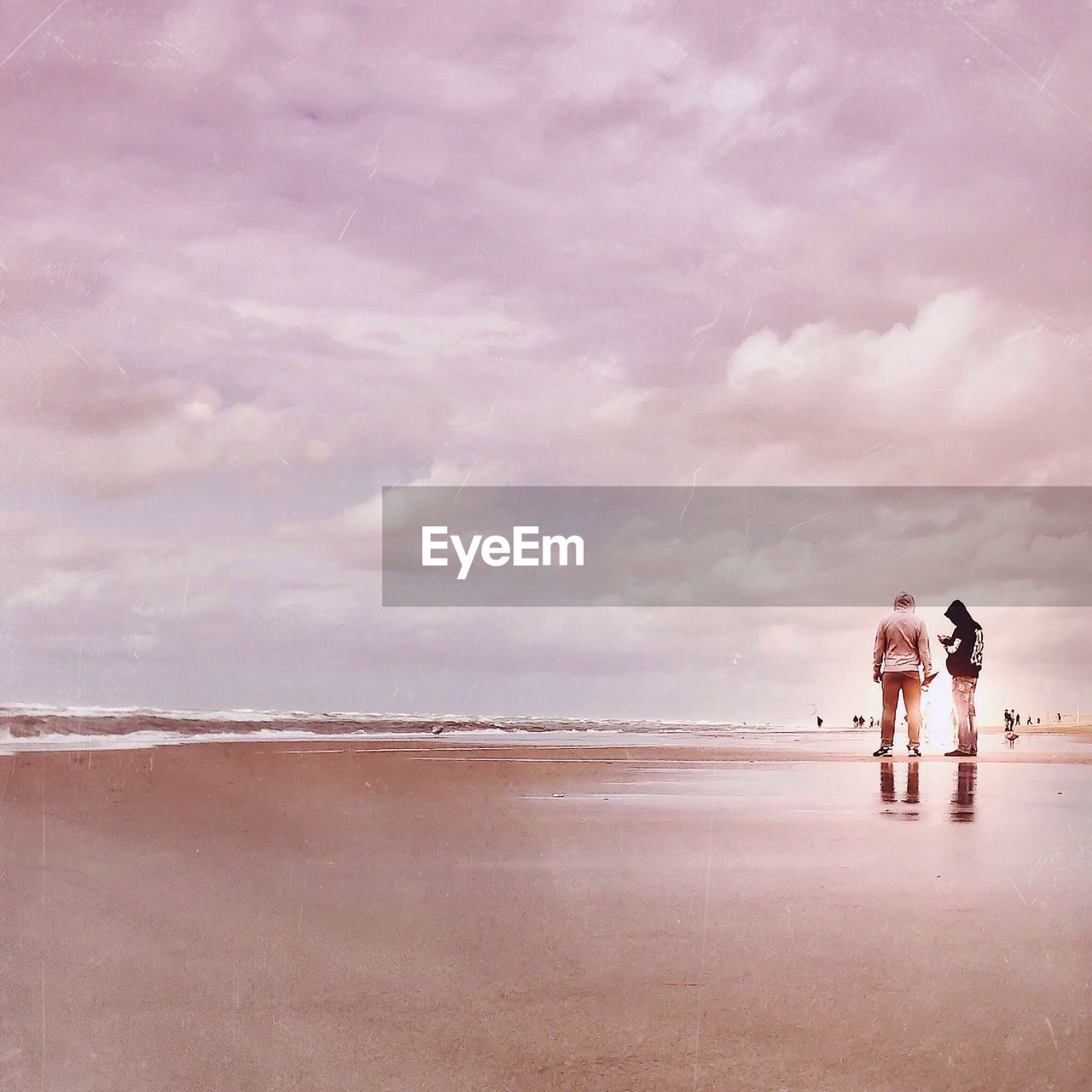 Scenic view of cloudscape at seaside