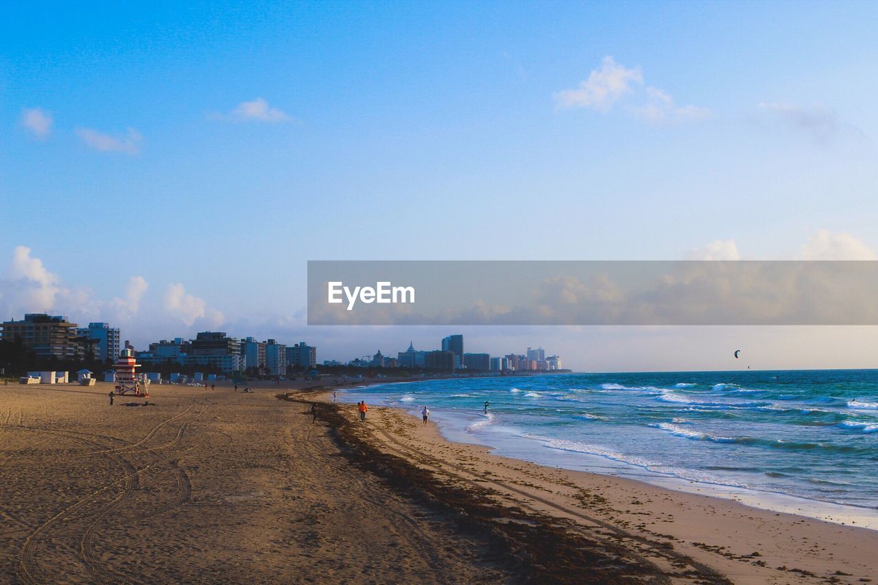 Panoramic view of beach against sky