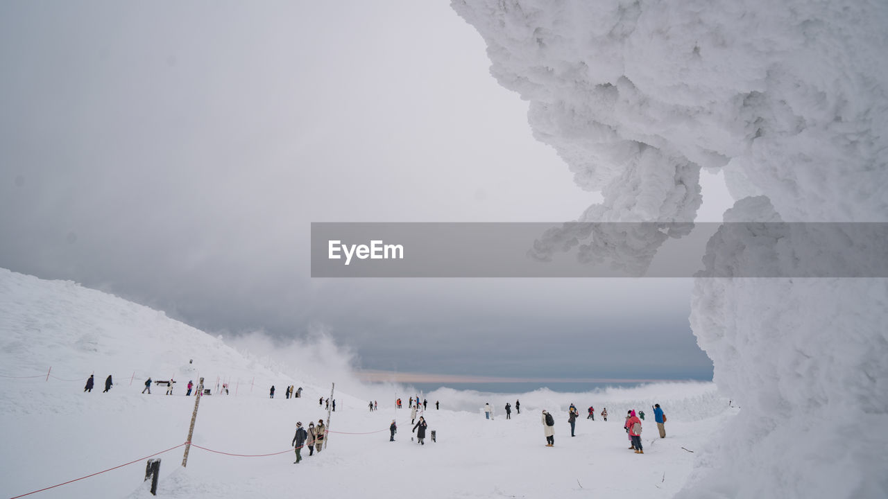 Scenic view of snow covered landscape