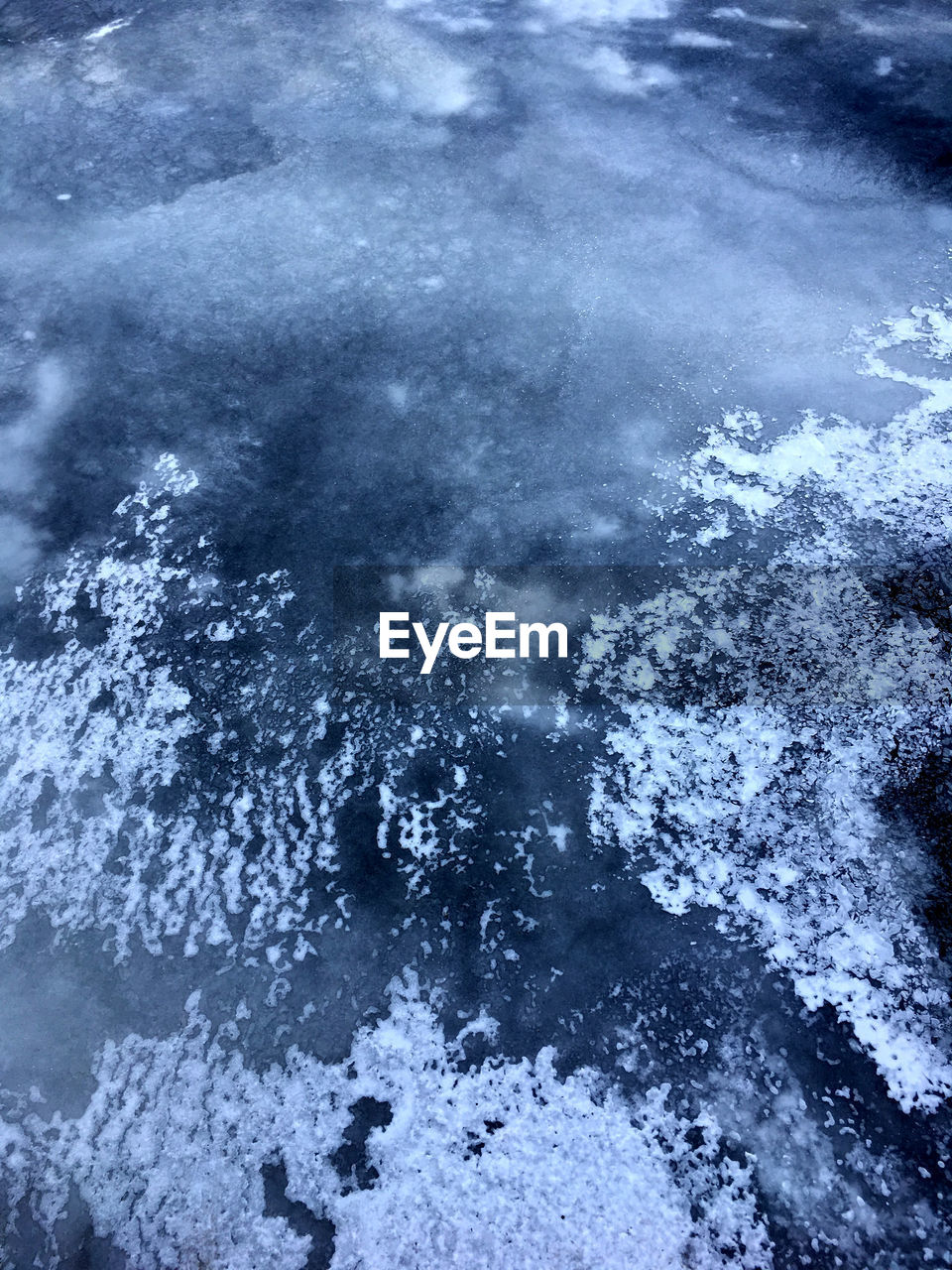 FULL FRAME SHOT OF BLUE SKY WITH REFLECTION IN WATER