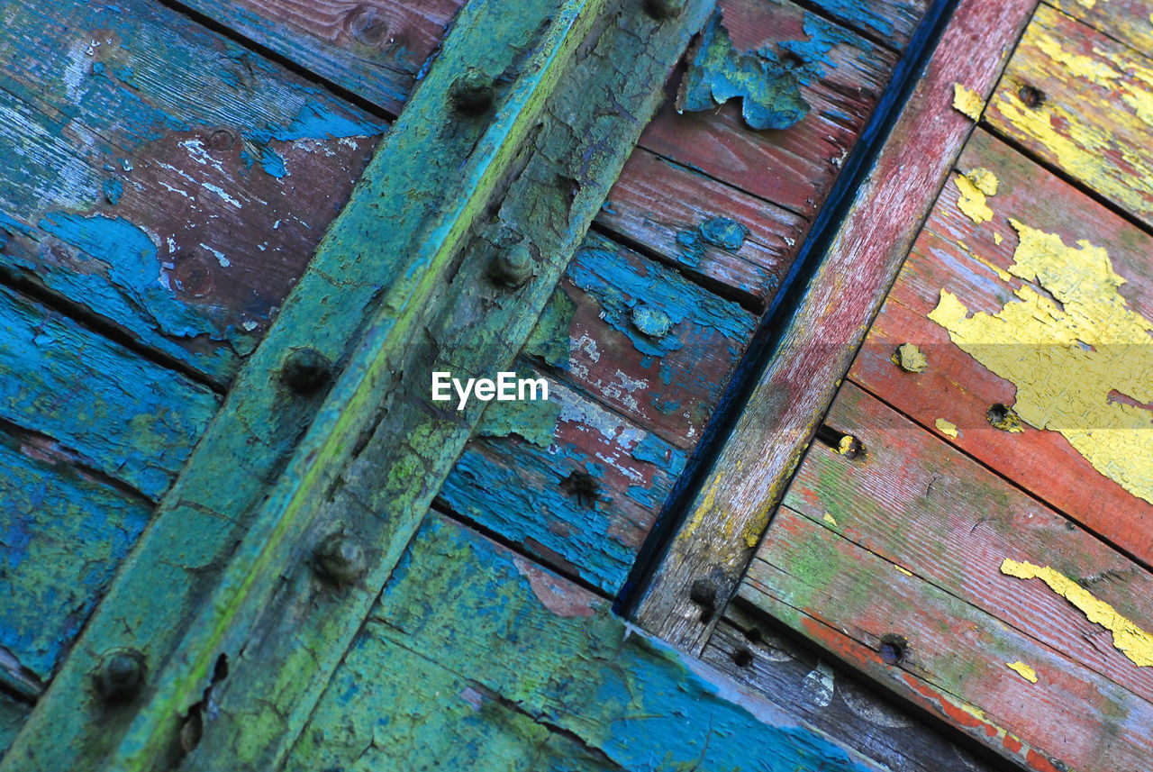 Full frame shot of old wooden door