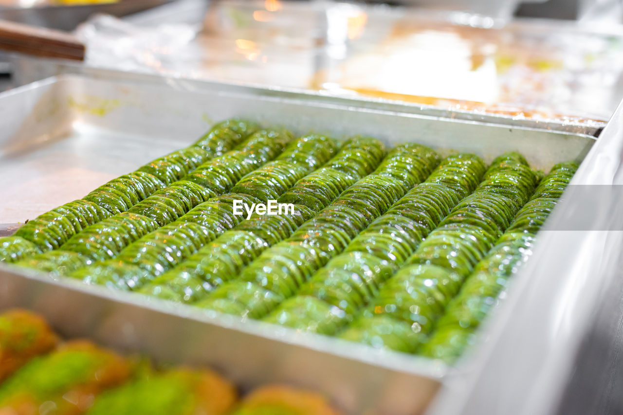 high angle view of vegetables for sale