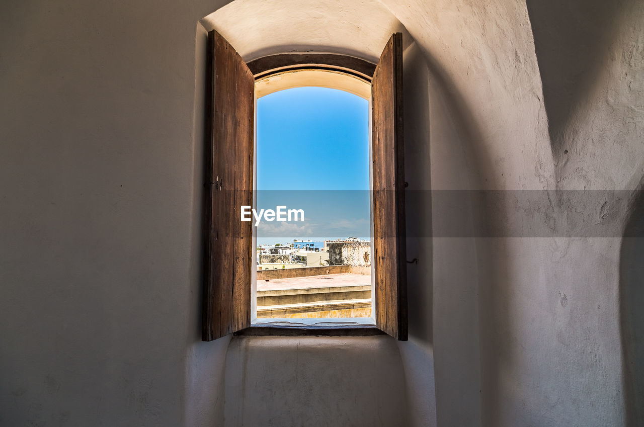 Close-up of an open window