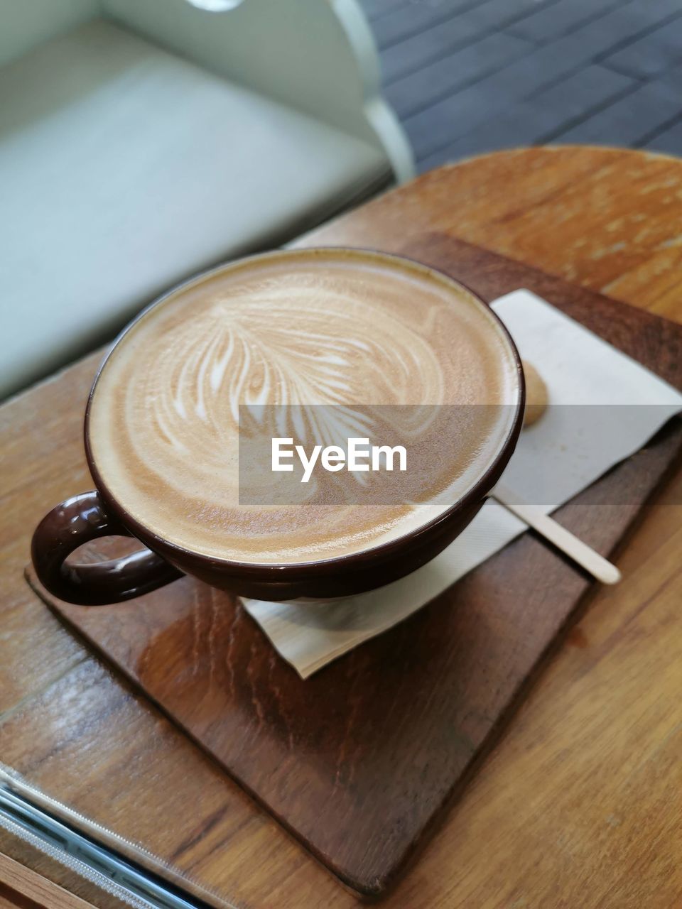 Coffee cup on table