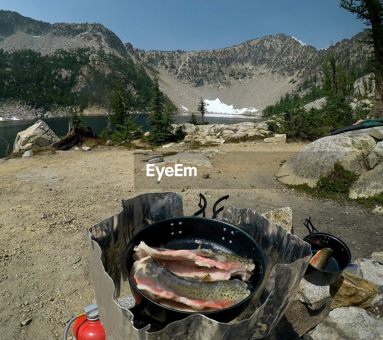 WATER FLOWING THROUGH MOUNTAINS