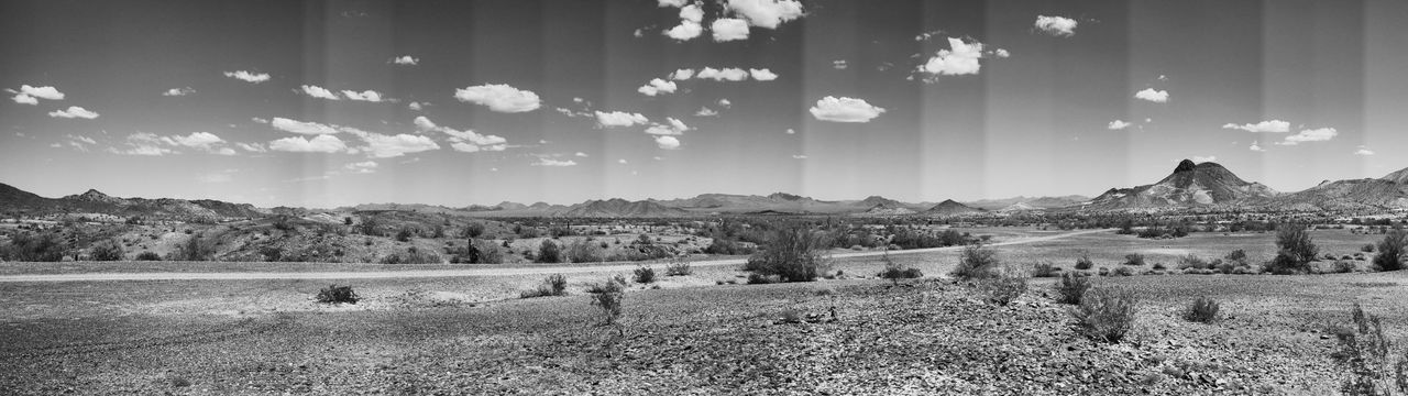 PANORAMIC VIEW OF FIELD AGAINST SKY