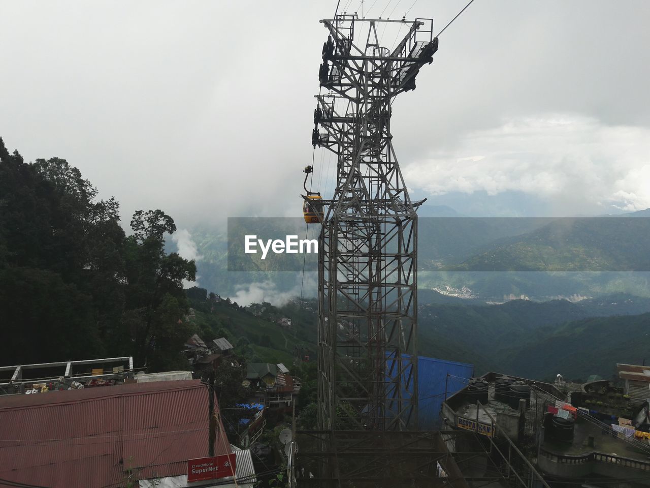 CRANE AGAINST SKY