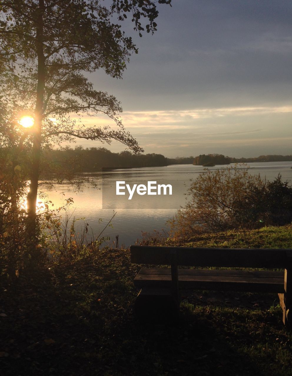SCENIC VIEW OF LAKE DURING SUNSET