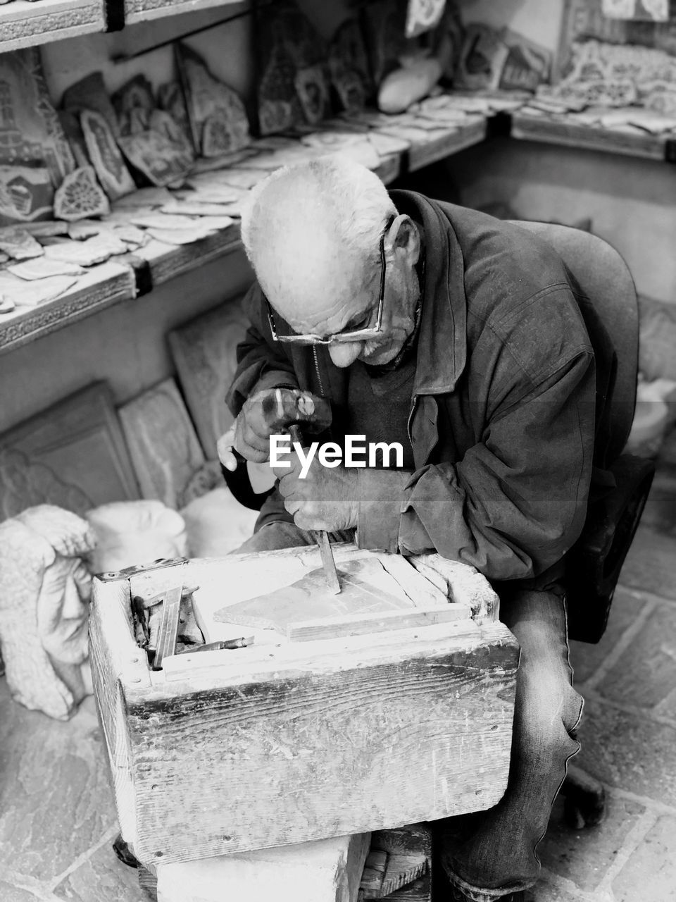 Man working at workshop