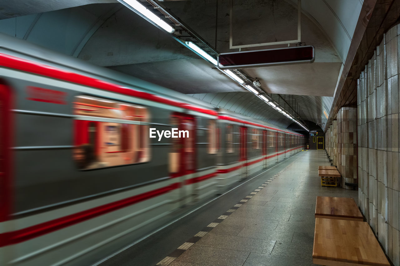 TRAIN AT RAILROAD STATION