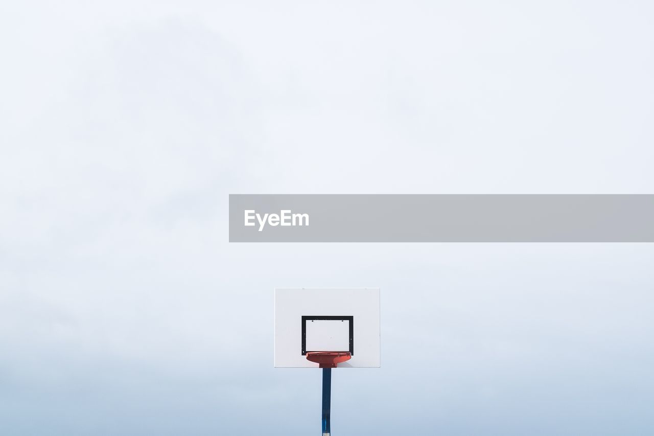 High section of basketball hoop
