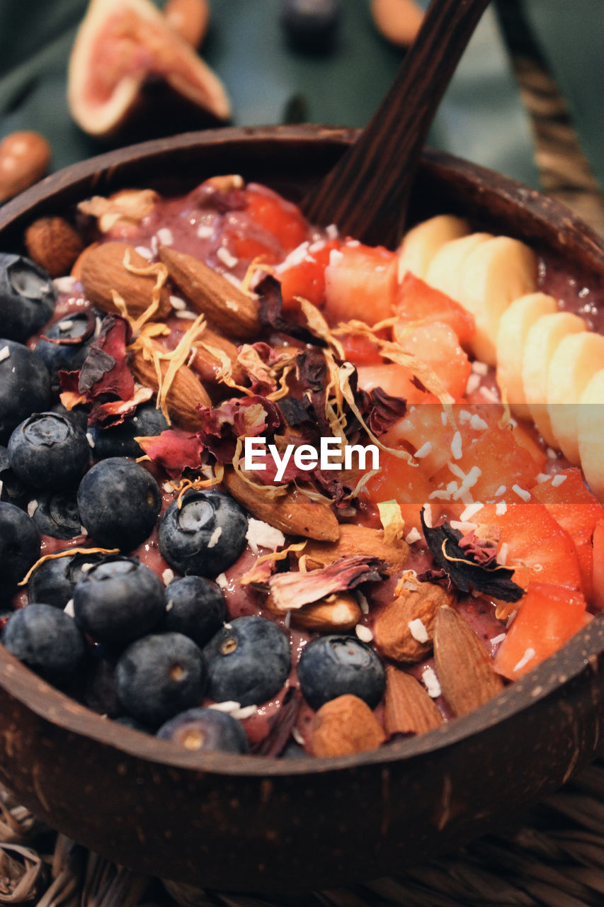 Close-up of smoothie bowl