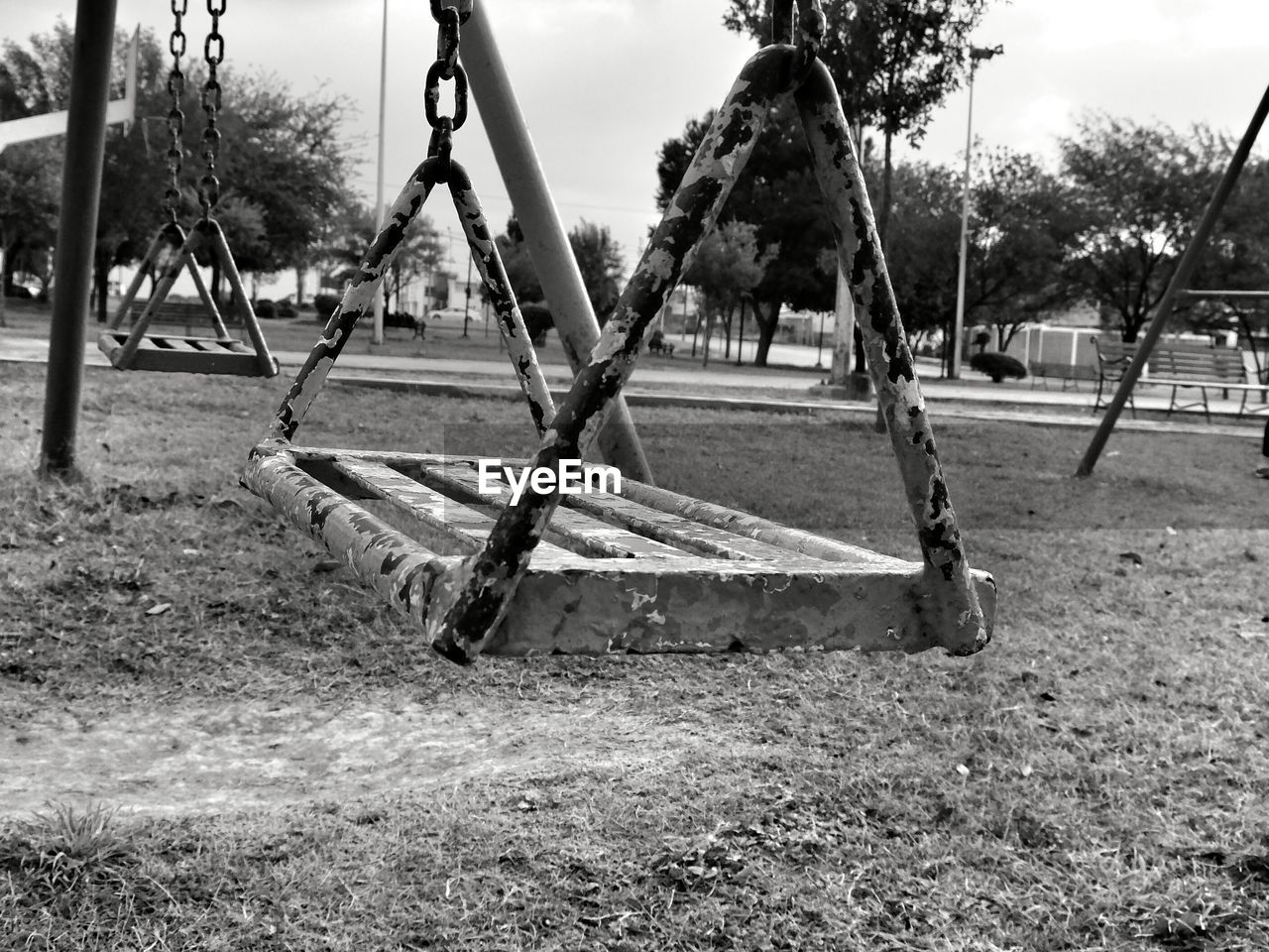 Old swings at park