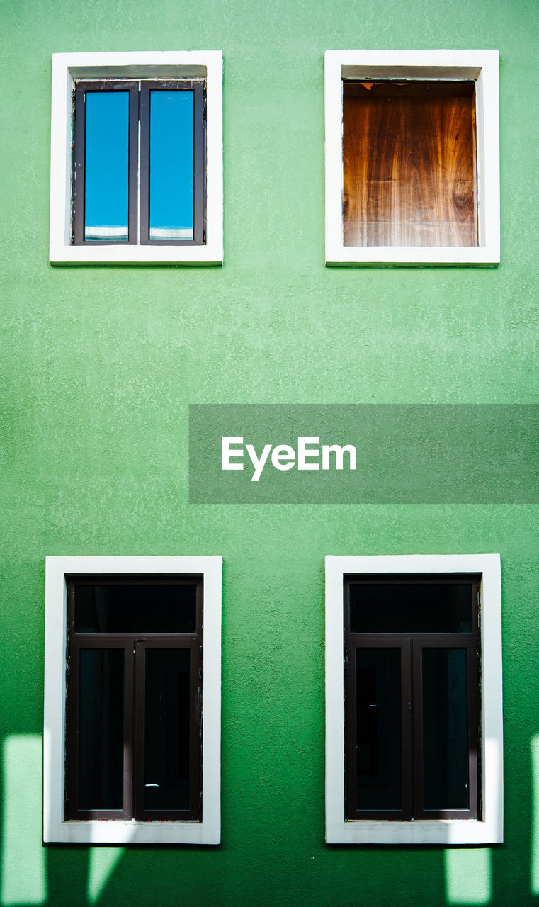 closed window of old building