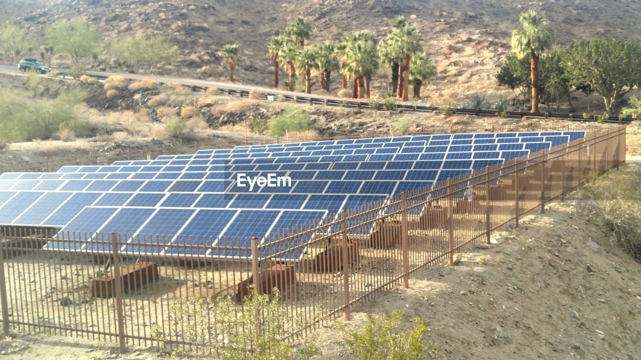 View of solar panels