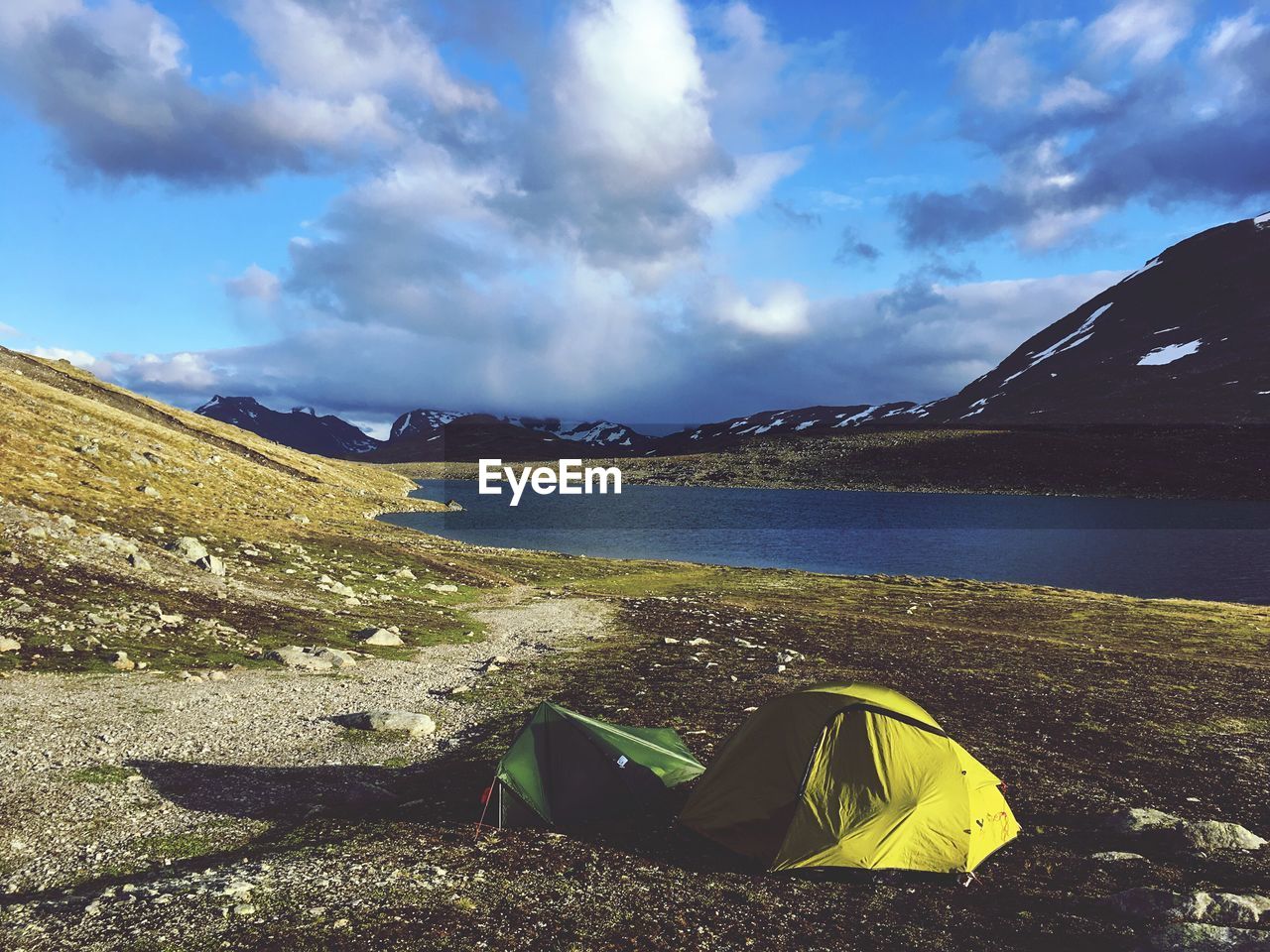 SCENIC VIEW OF TENT AGAINST SKY