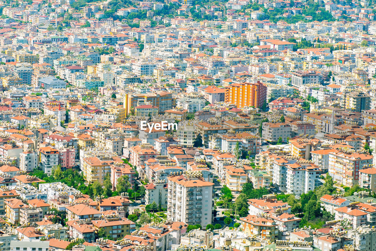 Aerial view of buildings in city