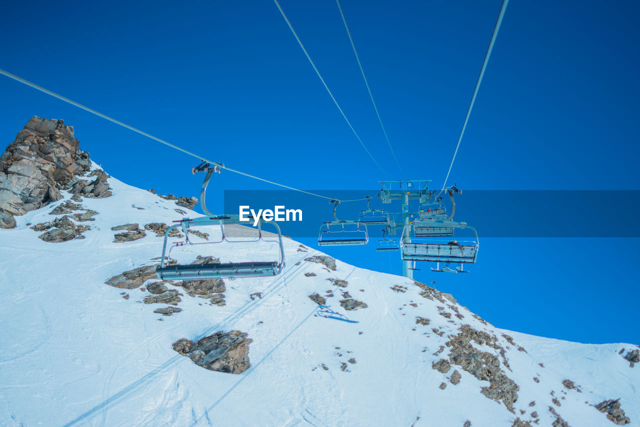 Ski lift in the french alps