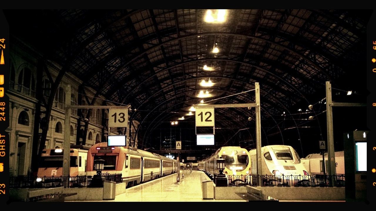 Trains at railroad station