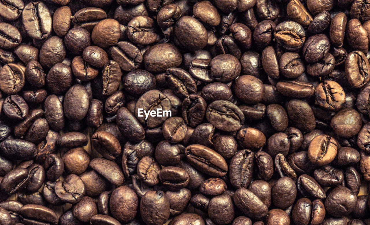 Full frame shot of coffee beans