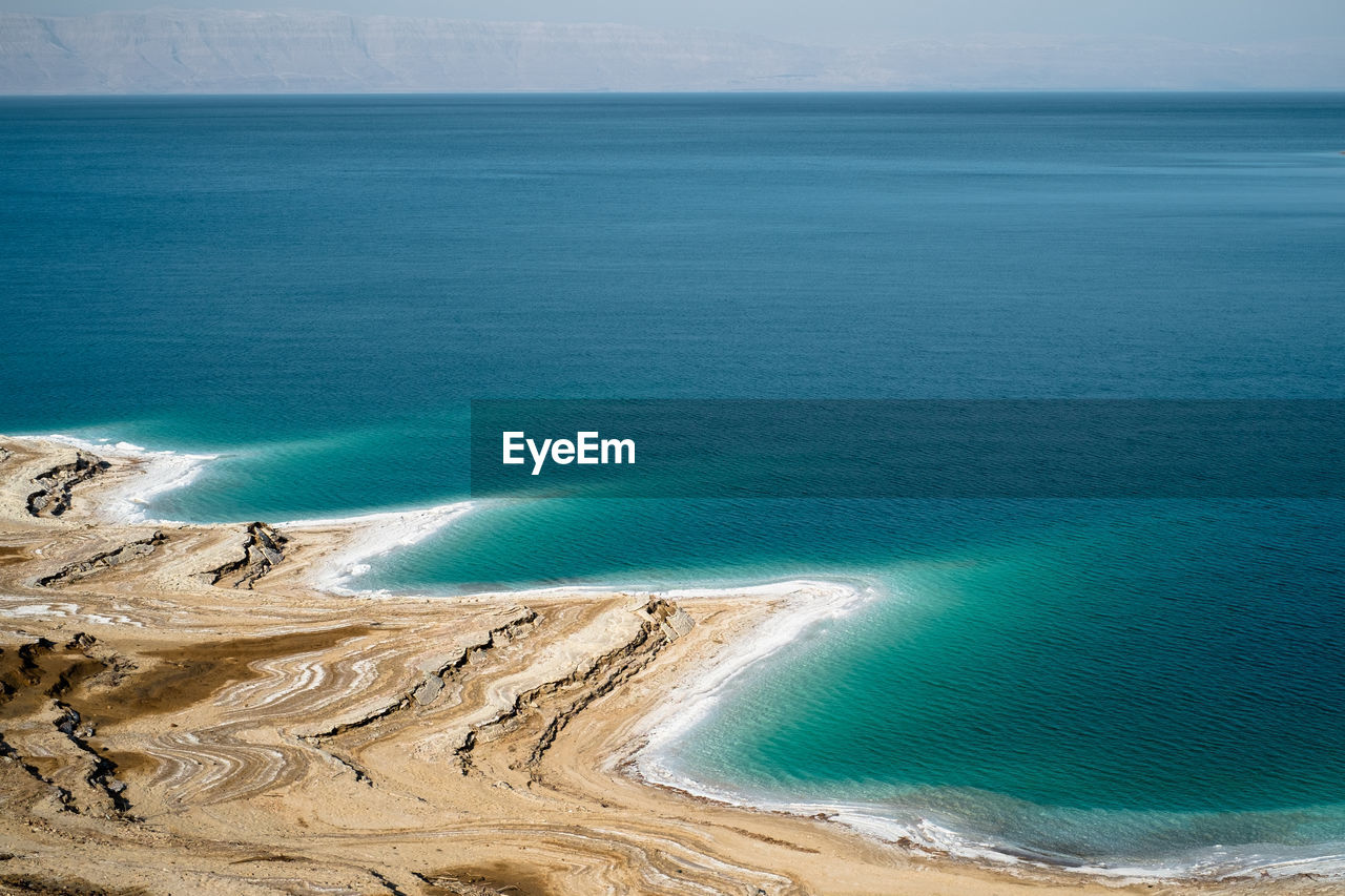 High angle view of beach against sky