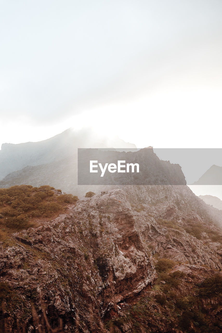 Scenic view of mountain against sky