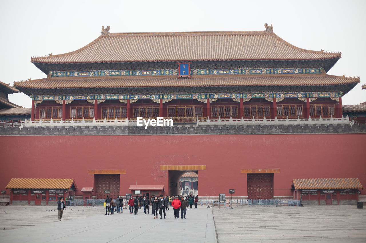 Tourists at a temple