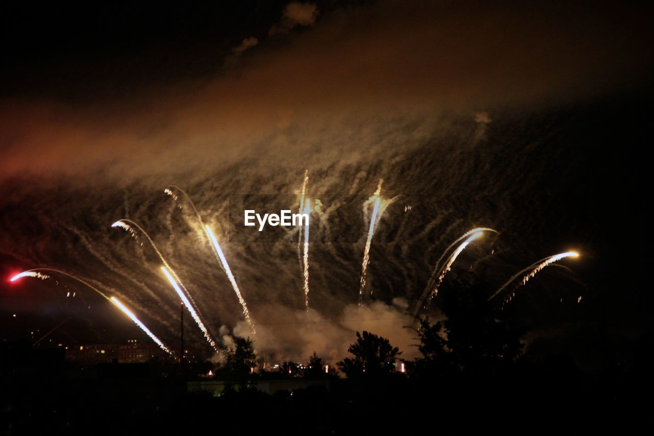 Fire crackers in the dark