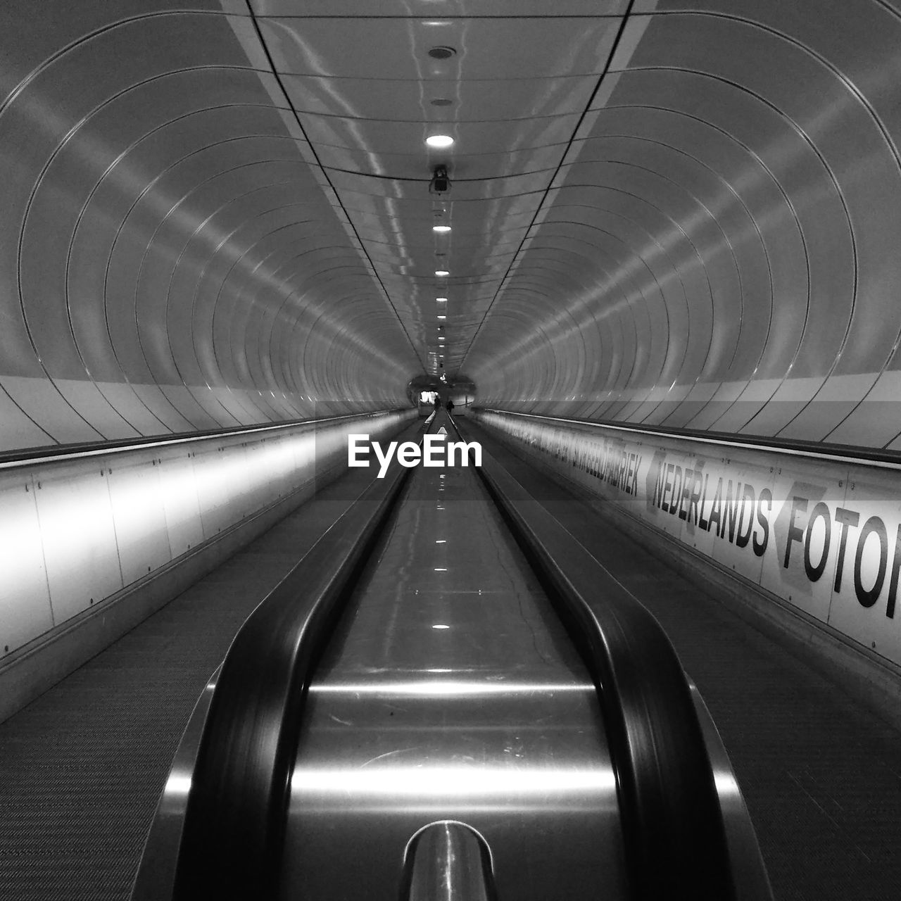 ILLUMINATED SUBWAY STATION PLATFORM