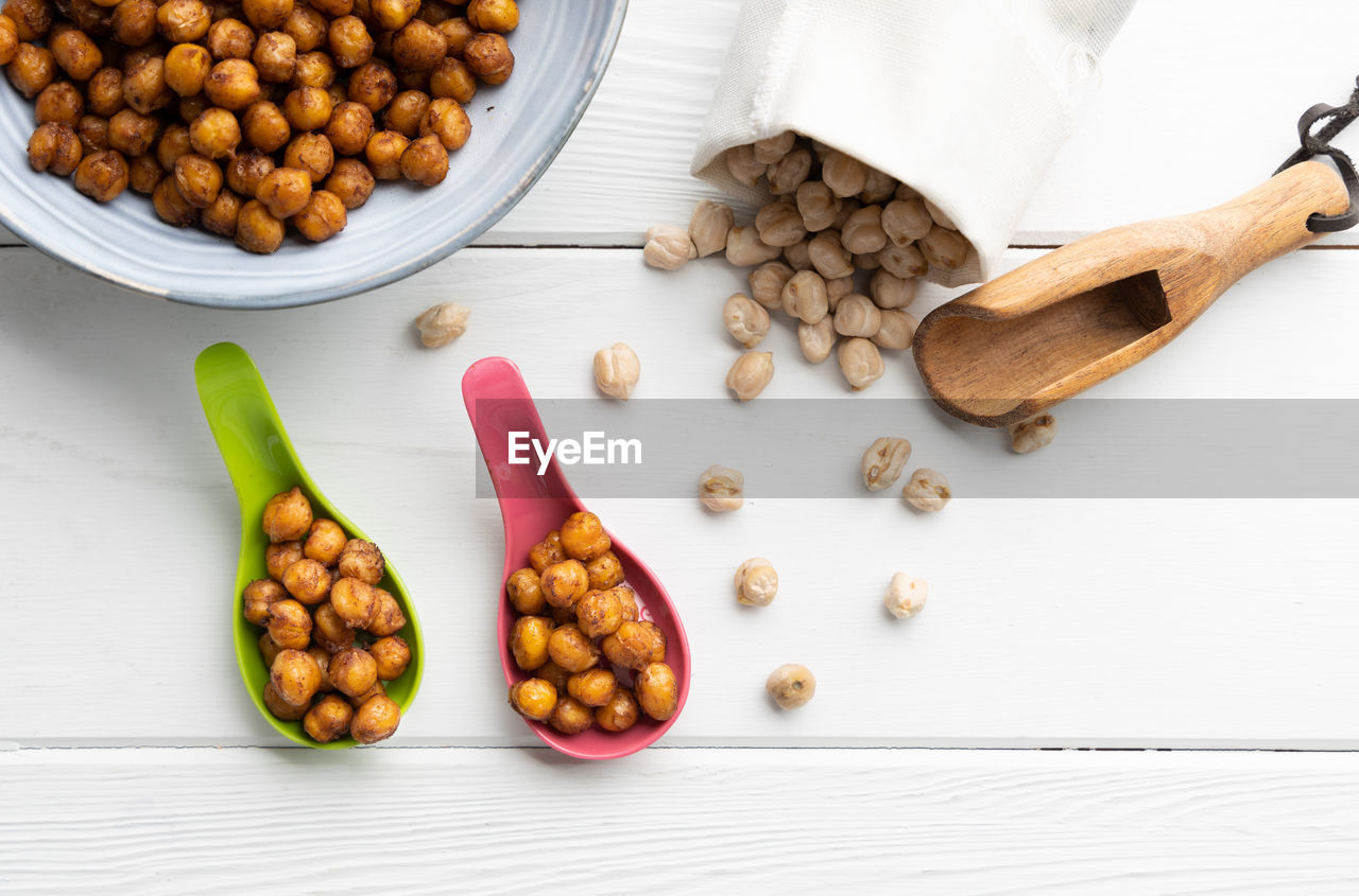 HIGH ANGLE VIEW OF VARIOUS FRUITS IN BOWL ON TABLE