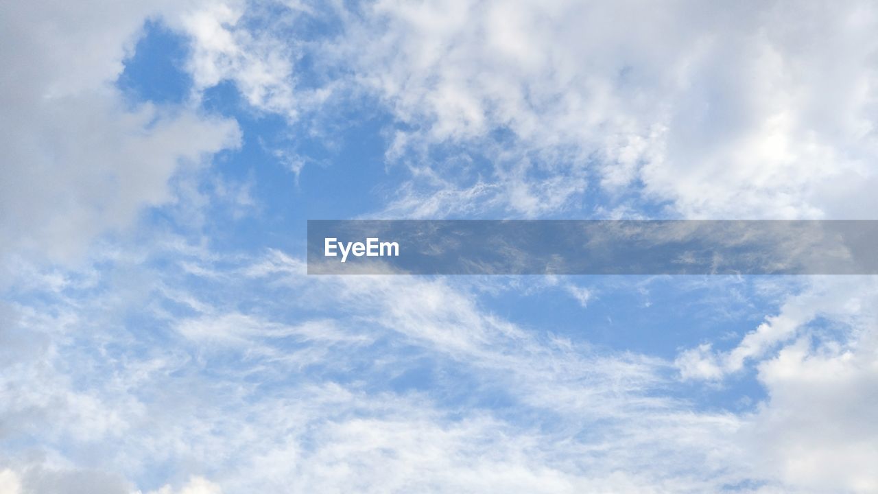 Low angle view of clouds in sky