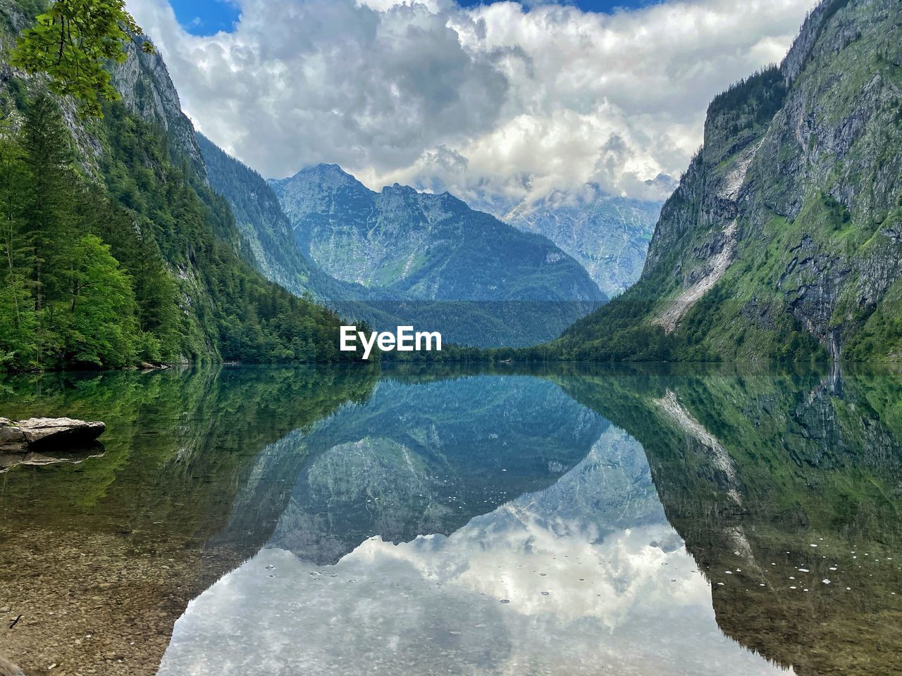 Water reflection, obersee, bavaria 