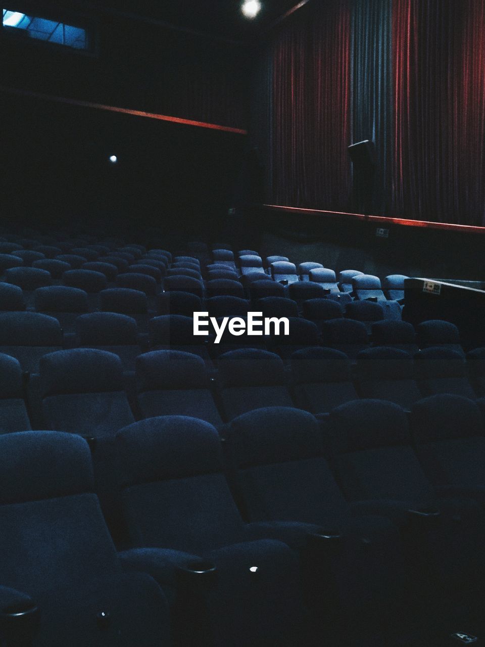Empty seats at theater