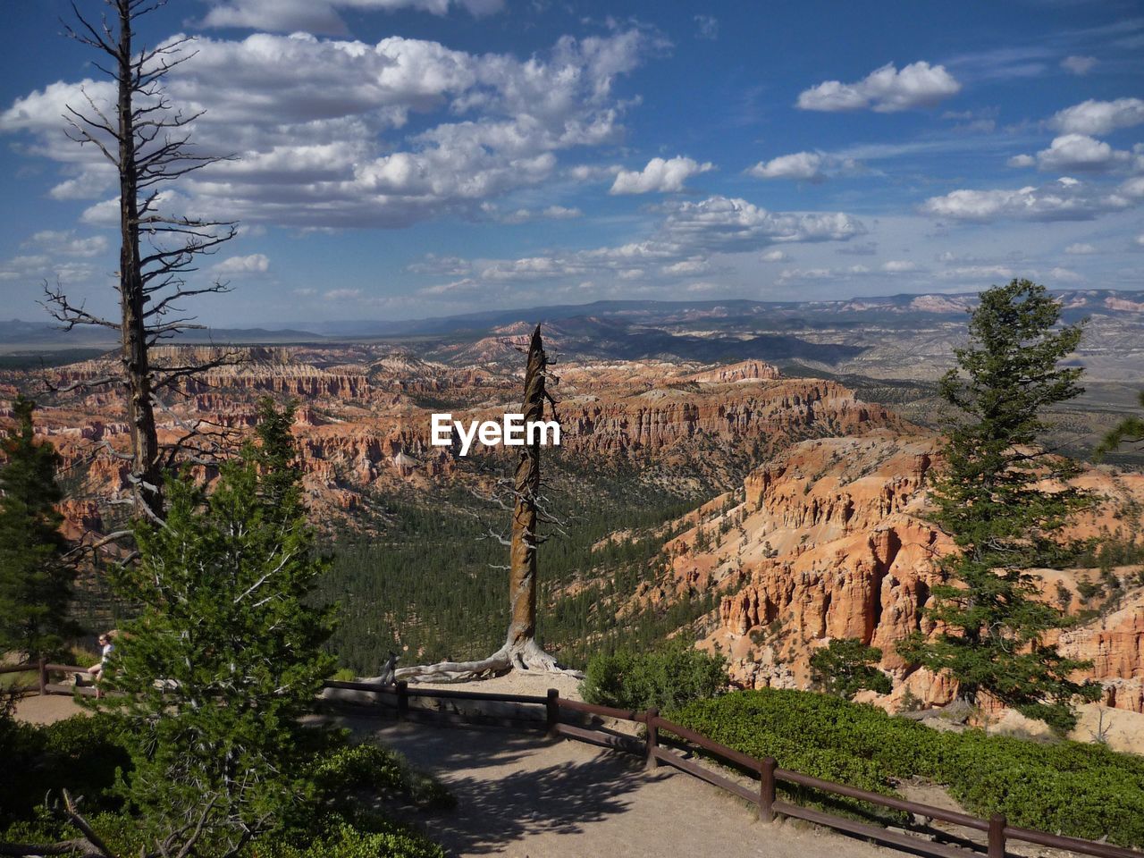 Scenic view of landscape against cloudy sky