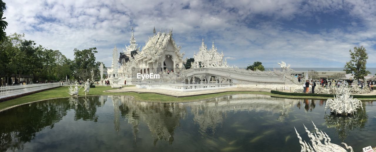 Reflection of building in lake