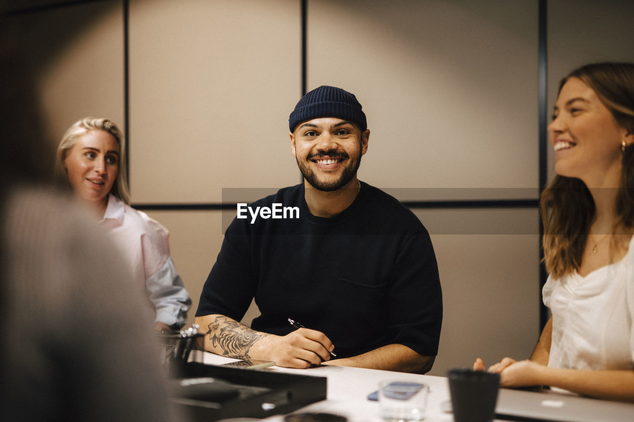 Man at business meeting