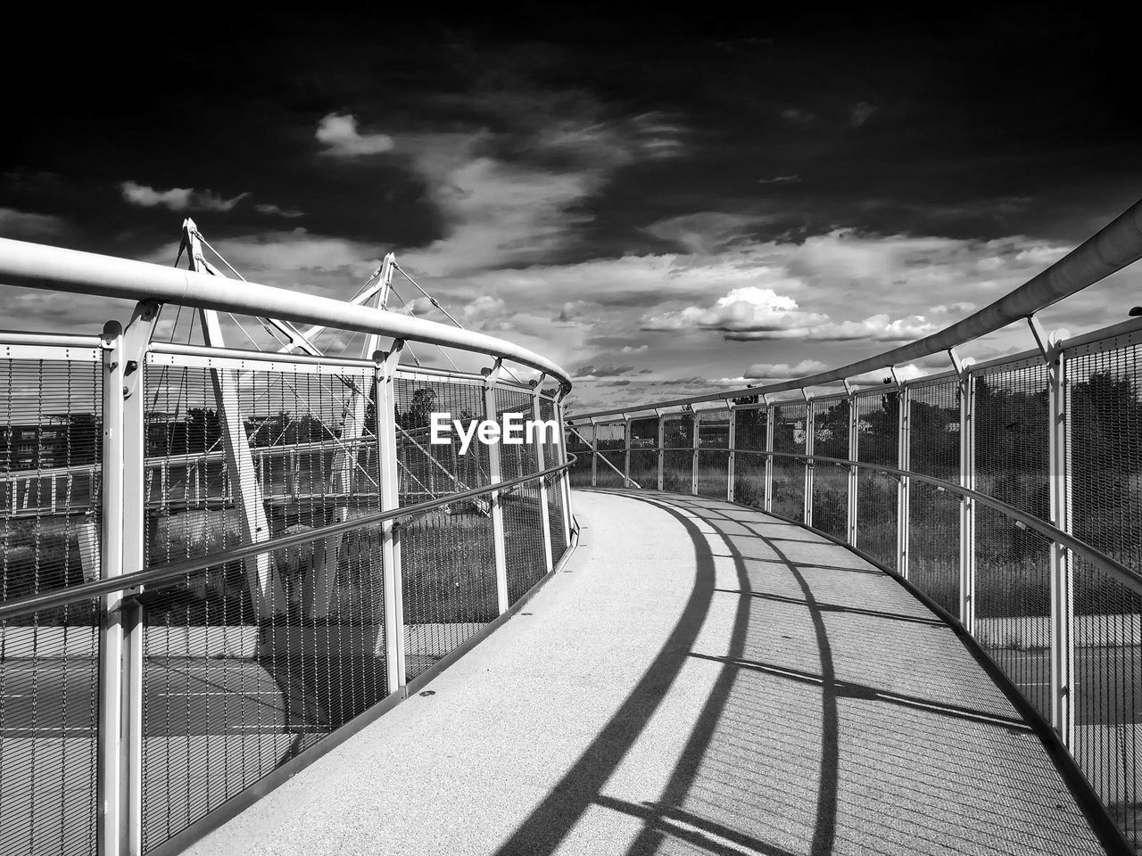 Vanishing point with clouds