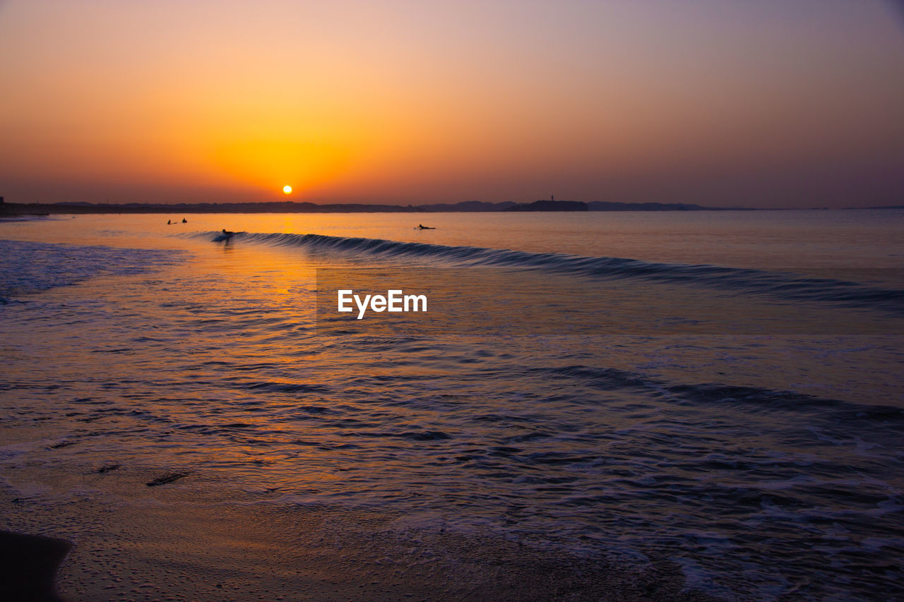 SCENIC VIEW OF SEA DURING SUNSET