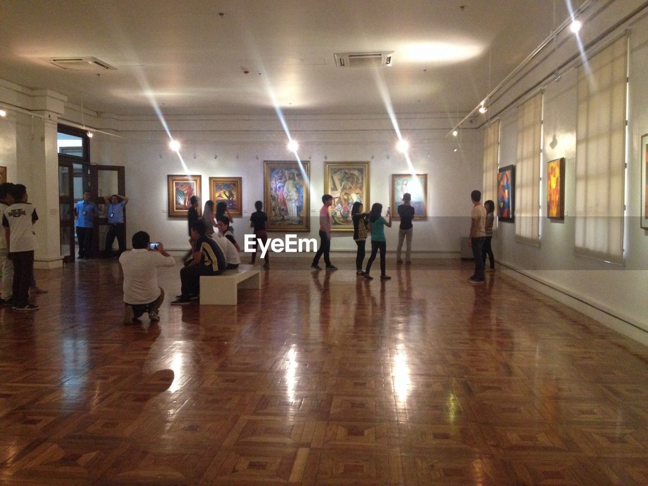 People visiting museum