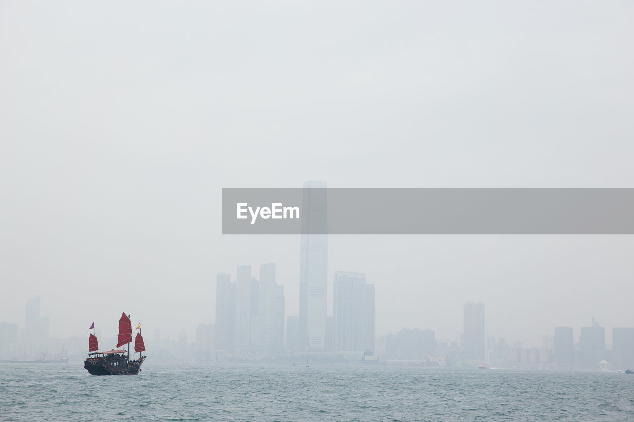 Boats sailing in sea