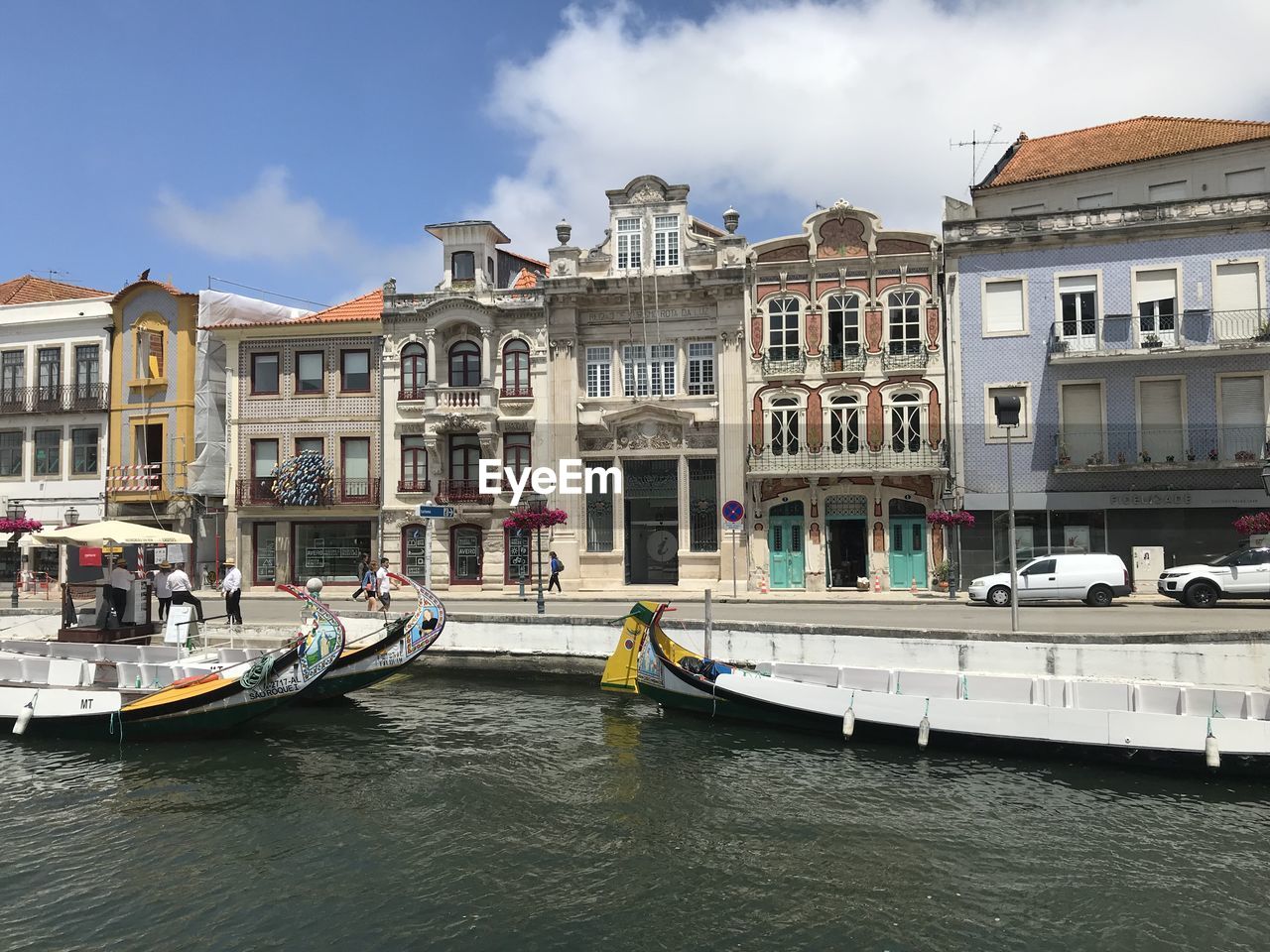 Boats in canal, aveiro portugal 