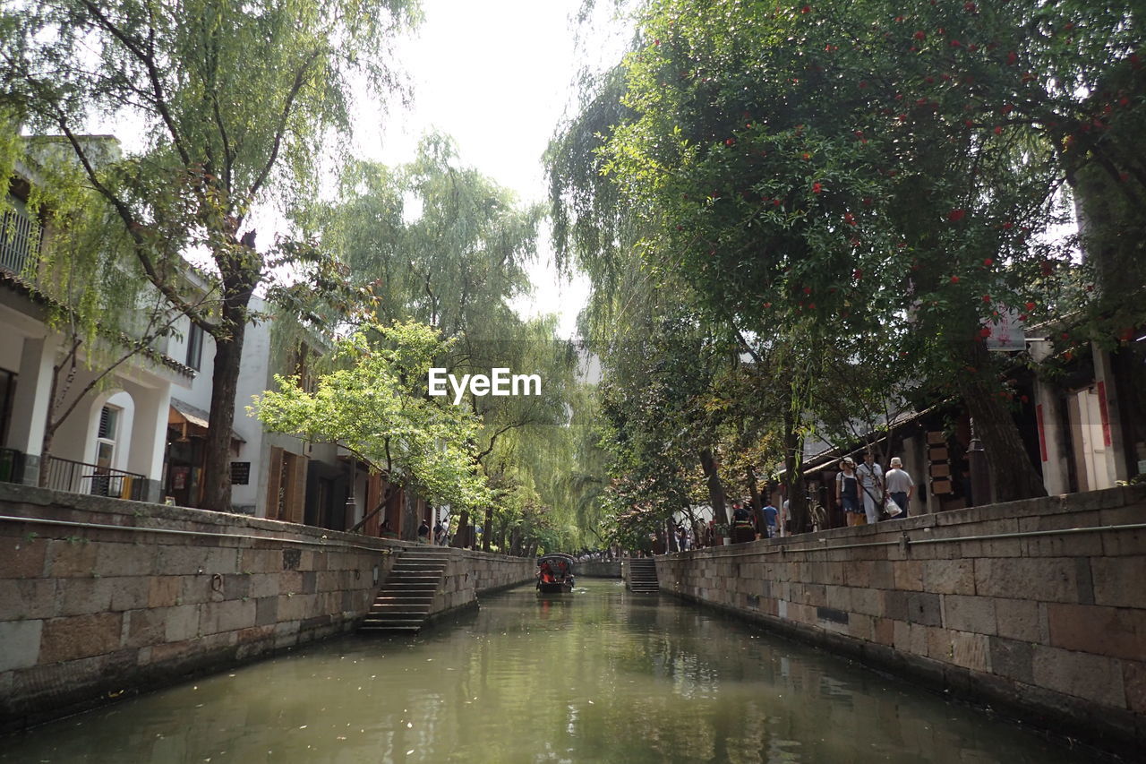 VIEW OF CANAL AMIDST TREES