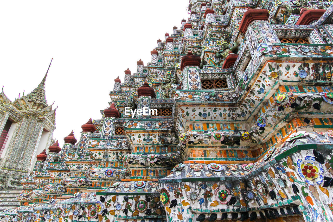 Low angle view of wat arun temple