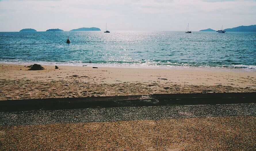 Tranquil view of tropical beach 