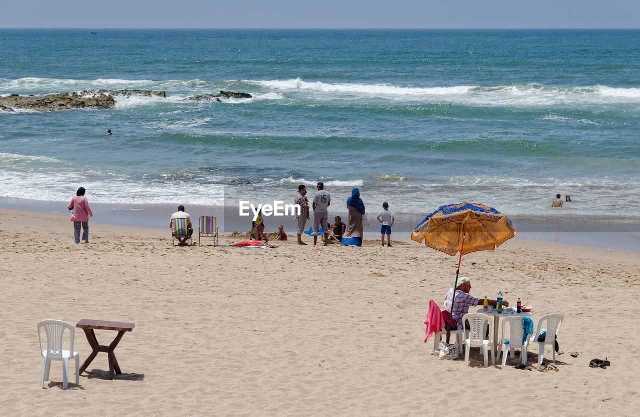 Group of people on beach