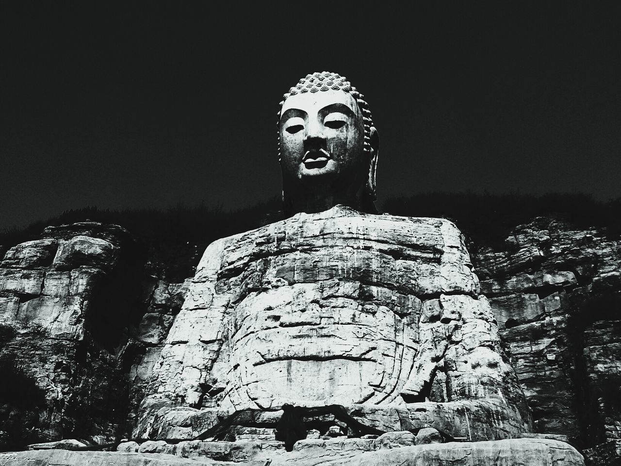 human representation, statue, male likeness, sculpture, religion, spirituality, low angle view, ancient, old ruin, travel destinations, history, place of worship, no people, ancient civilization, architecture, outdoors, day, sky